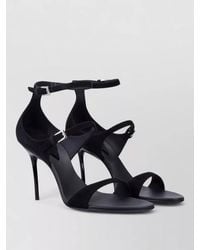 Alaïa - Drop Strap Sandals Suede Heel 90 - Lyst