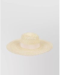 Borsalino - Sophie Straw Hat With Ribbon Detail - Lyst