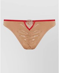 DIESEL - Embellished Ruched Briefs - Lyst