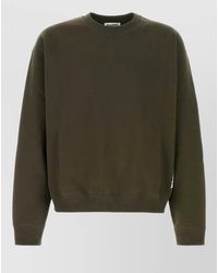 Jil Sander - Cotton Crew Neck Sweatshirt Long Sleeves - Lyst