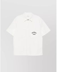 Givenchy - Cotton Short-Sleeve Logo-Embroidered Shirt - Lyst