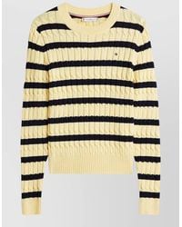 Tommy Hilfiger - Striped Cable-Knit Sweater - Lyst