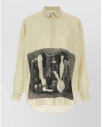 Magliano - Silk Printed Long-Sleeve Asymmetric Shirt - Lyst
