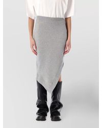 The Attico - Asymmetric Hem Fleece Midi Skirt - Lyst