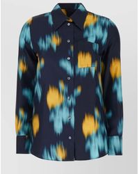 Lanvin - Printed Silk Blouse - Lyst