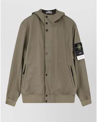 Stone Island - Hooded Short Parka Jacket - Lyst