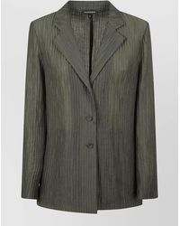 Emporio Armani - Sparkling Pleated Single-Breasted Blazer - Lyst