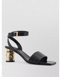Givenchy - Leather Heeled Sandals Squared Toe - Lyst