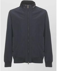 Woolrich - Cotton Bomber Jacket Ribbed Cuffs Hem - Lyst