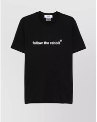 MSGM - Rabbit Graphic Print Crew Neck T-Shirt - Lyst