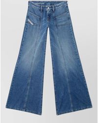 DIESEL - Wide Leg Jeans Belt Loops Back Pockets - Lyst