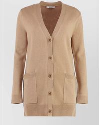 Max Mara - Wool Cashmere Ribbed-Knit Cardigan - Lyst