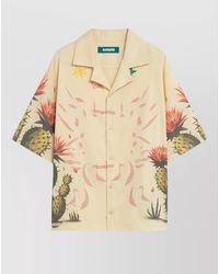 Barrow - Printed Cotton Short-Sleeve Bowling Shirt - Lyst
