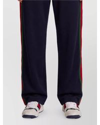 Gucci - Silk Cotton Wide-Leg Track Pants - Lyst