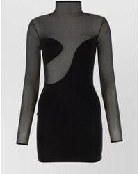 Nensi Dojaka - Sheer Fitted Mini Dress - Lyst