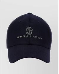 Brunello Cucinelli - Embroidered Logo Cap With Curved Brim - Lyst