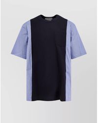 Sacai - T-Shirt Cotton Jersey Popeline Inserts - Lyst