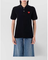 COMME DES GARÇONS PLAY - Cotton Short-Sleeve Polo Shirt - Lyst
