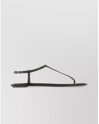 Rene Caovilla - Flat Sole Open Toe Sandals With Textured Finish - Lyst