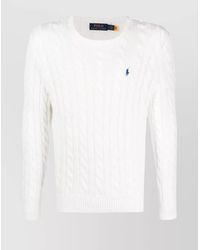 Polo Ralph Lauren - Cable-Knit Cotton Crew-Neck Sweater - Lyst