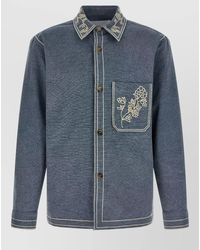 Isabel Marant - Embroidered Cotton Shirt Jacket - Lyst