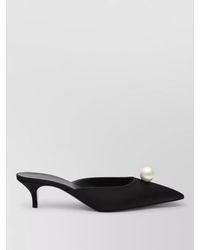Magda Butrym - Kitten Heel Mules Pointed Toe Pearls - Lyst