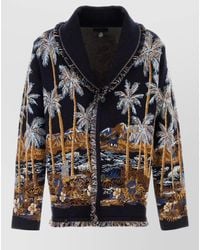 Alanui - Embroidered Wool-Blend Cardigan - Lyst