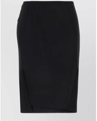 Versace - Wool Blend Midi Pencil Skirt - Lyst