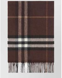 Burberry - Oversized Cashmere Scarf Check Pattern - Lyst