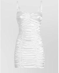 Dolce & Gabbana - Draped Satin Mini Dress - Lyst