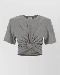 Magda Butrym - Draped Rosette Short-Sleeve T-Shirt - Lyst