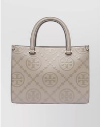 Tory Burch - Monogrammed Tote Bag Structured Shape - Lyst
