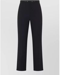 Elisabetta Franchi - High Waist Straight Leg Tailored Trousers - Lyst