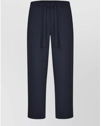 Max Mara - Virgin Wool Trousers Wide Leg Side Pockets - Lyst