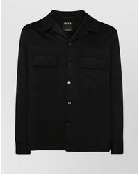 ZEGNA - Casual Jacket With Long Sleeves And Collared - Lyst