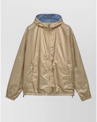 Prada - Hooded Jacket Elasticated Cuffs Side Pockets - Lyst