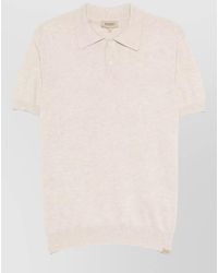 Woolrich - Knit Polo Shirt Short Sleeves Ribbed Finishes - Lyst
