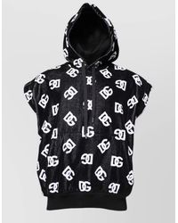 Dolce & Gabbana - Dg Cotton Hooded Sleeveless Sweater - Lyst