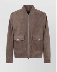 Michael Kors - Suede Bomber Jacket - Lyst
