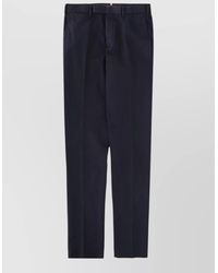 ZEGNA - Tailored Trousers Belt Loops Side And Back Pockets - Lyst