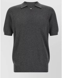 Brunello Cucinelli - Coastal Knit Polo Shirt Short Sleeves - Lyst