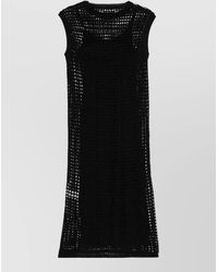 Roberto Collina - Mesh-Knit Sleeveless Midi Dress - Lyst