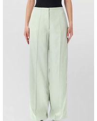 Alberta Ferretti - Tailored Wide Leg Fluid Pleated Pants - Lyst