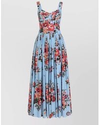 Dolce & Gabbana - Flower Bouquet-Print Dress - Lyst