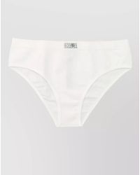 MM6 by Maison Margiela - High Cut Ribbed Cotton Everyday Brief - Lyst