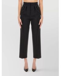 Max Mara - Wool Cropped Trousers - Lyst