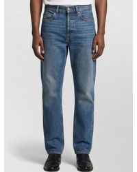 Saint Laurent - Denim Mid-Rise Wide-Leg Jeans - Lyst