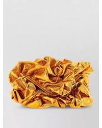 Dries Van Noten - Leather Ruffle Clutch Bag - Lyst