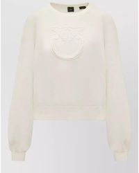 Pinko - Crew Neck Sweater Embroidered Detail Long Sleeves - Lyst