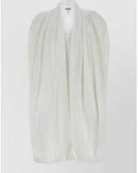 Loewe - White Poplin Dress - Lyst